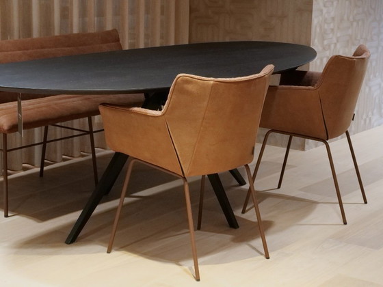 Image 1 of Etichetta van den Berg Gustav/Sedie da pranzo Cocoon + panca da pranzo