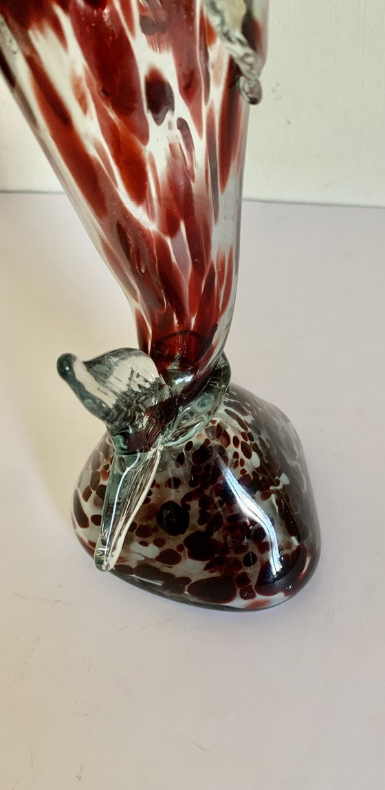 Zoomorphic Murano Glass Vase (37cm) – Scale & Cobalt Decor (photo 16 of 18)