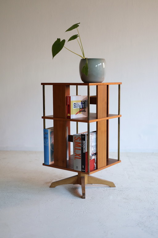 Carrousel de livres vintage rotatif, années 1950/60