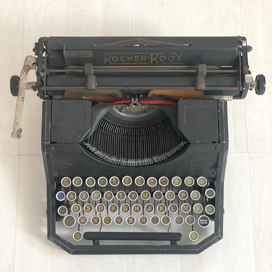 Vintage 1940's Rocher Rooy typemachine – Decoratieve objecten, Metal (photo 3 of 10)
