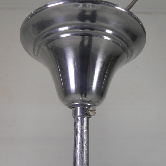 Image 1 of Art Deco Pendant Lamp With Stepped Glass Shade, Semlite Vsl, 1930s