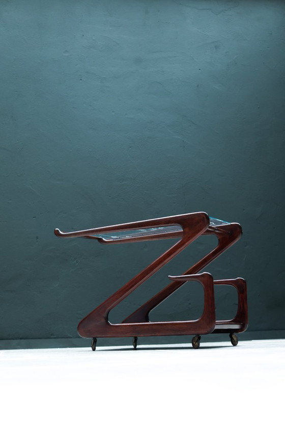 Image 1 of Carrito de servicio italiano Z-Line | Estilo escultural de los años 50