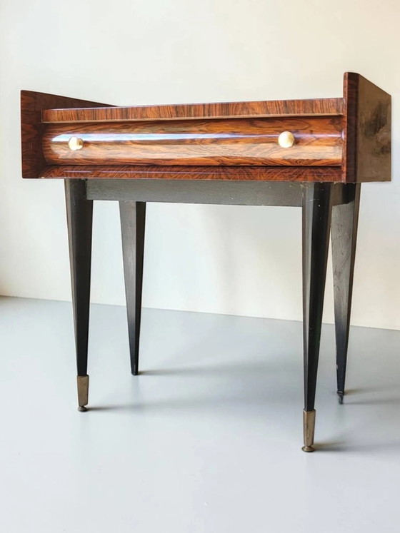 Comodino in palissandro anni '60 – Comodini, Wood, Brass, Art Deco (photo 12 of 14)