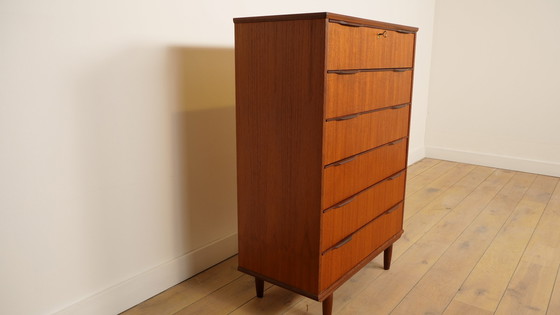 Image 1 of Commode Vintage | Teck | 6 Tiroirs | 121 cm