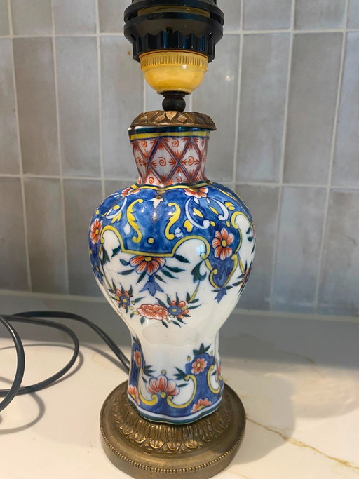 Wunderschöne Vintage Mosa Maastricht Tischlampe | Porzellan-Schreibtischlampe im Imari-Stil
