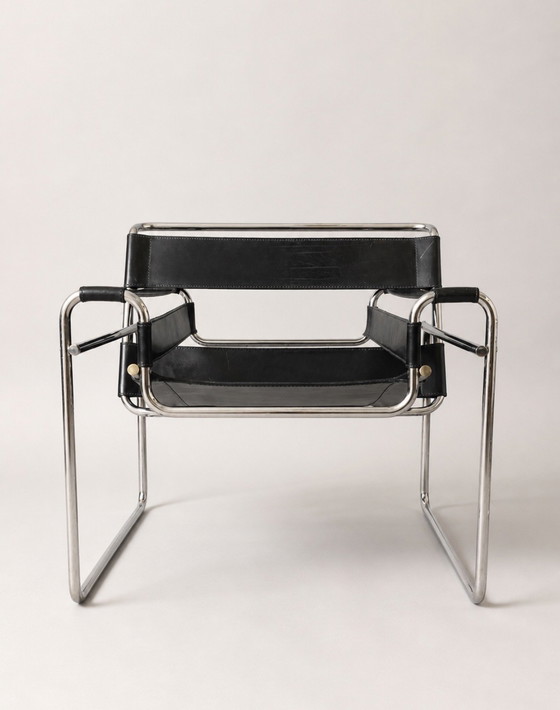Image 1 of 2 Vintage Wassily Chairs by Marcel Breuer for Fasem, Italy, ca80s