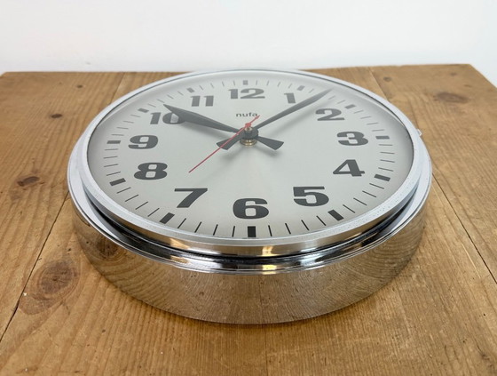 Image 1 of Reloj de pared eléctrico antiguo de NUFA, década de 1960.