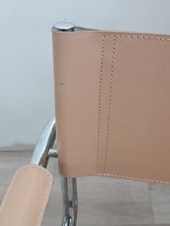 Freischwinger-Sessel Bauhaus Italien 1980er Jahre – Metal, Leather (photo 9 of 15)