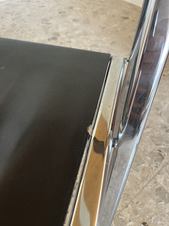 Image 1 of 2 originele "Arrben Tamara jaren 70" klapstoelen van chroomleer, gemaakt in Italië!