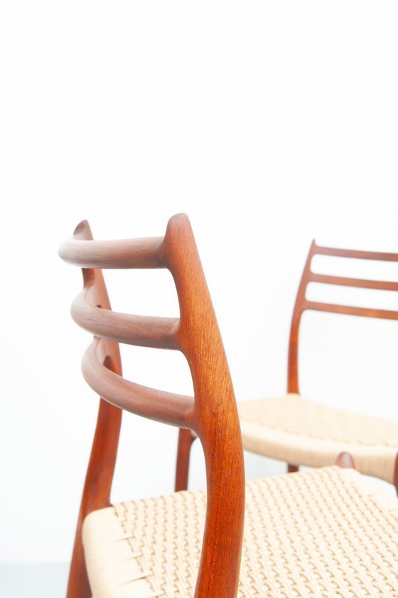 Image 1 of 6x Model 78 made of teak by Niels Otto Møller for J.L. Møller Møbelfabrik (1950s)