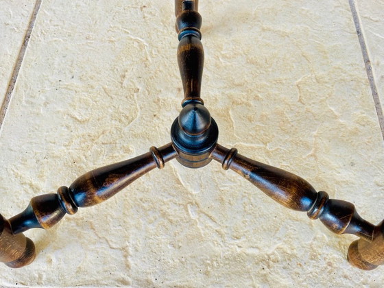 Image 1 of Vintage, Turned Wood,Walnut Stool