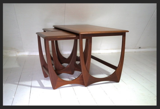 Coffee Table / Nesting Tables / G-Plan / Set of 3 / vintage / mid-century / teak, Wood, Brown (photo 10 of 14)