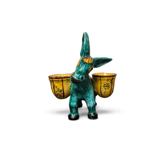 Vintage Perugia ceramic donkey with baskets – Italy, circa 1950s – hand-painted – Decorative Objects (photo 2 of 9)