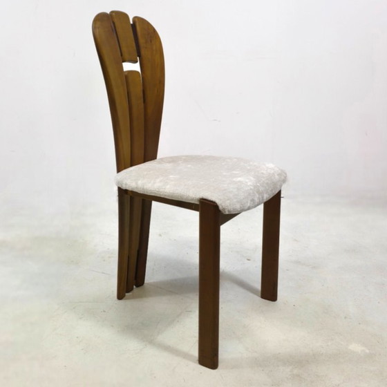 Image 1 of Set of 8 vintage dining chairs Japandi / mid-century 70's