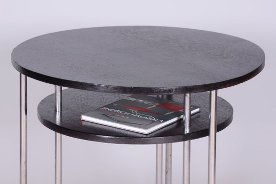Table basse Bauhaus restaurée, par Marcel Breuer, chrome, chêne, Allemagne, années 1930 – Tables basses, Wood (photo 4 of 8)