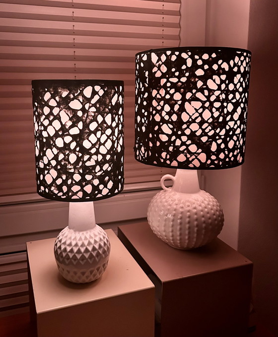 Image 1 of Small expressive vase lamp - upcycled 