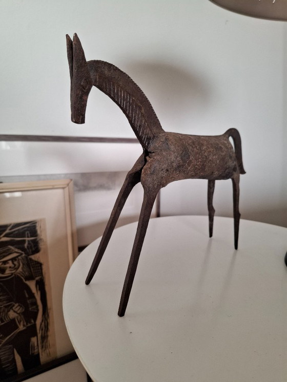 Image 1 of Vintage wrought iron horse sculpture
