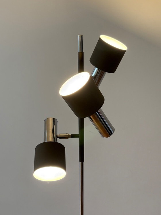 Lampada da terra retrò originale con tre faretti degli anni '70/'80, Lampade da terra, Metallo, Argentato (foto 14 di 18)
