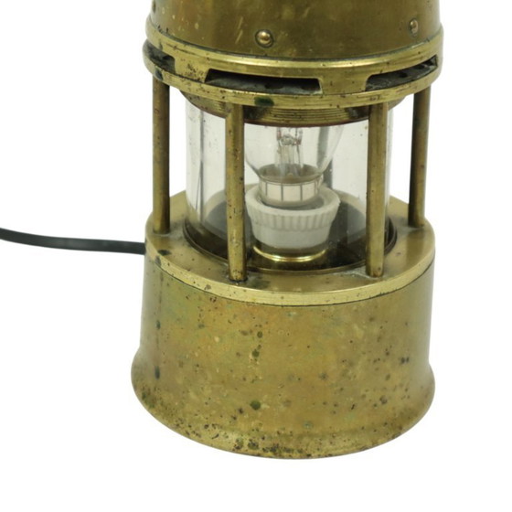 Image 1 of Old Brass Miner's Lamp Memorabilia