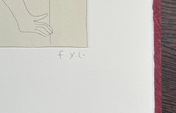 Image 1 of François-Xavier Lalanne - De aap bij de spiegel - 2002, ets op papier