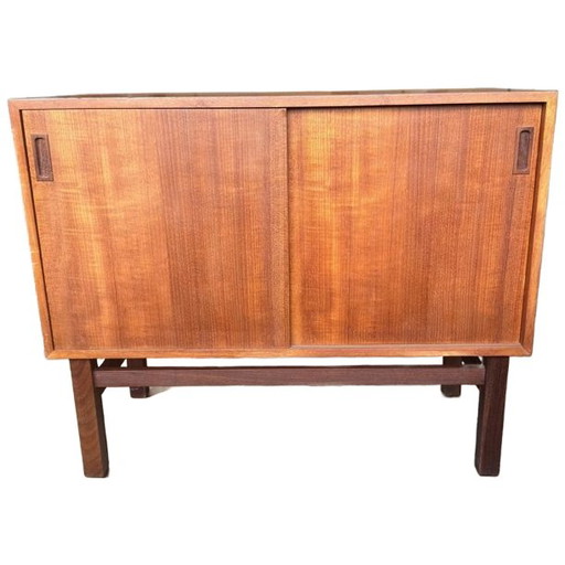 Danish Teak Sideboard with Sliding Doors (2 Available)