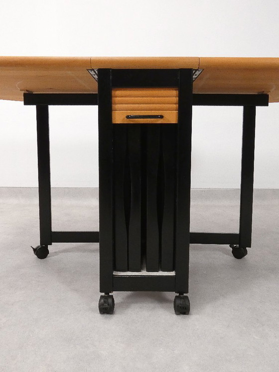 Image 1 of  4 Trieste folding chairs with storrage table - Aldo Jacober for A. Bazzani 