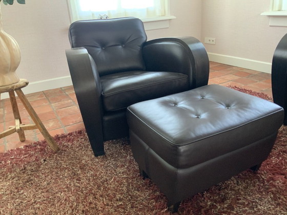 Image 1 of Bench armchair with footstool