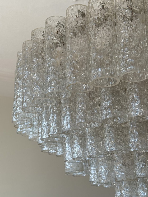 Image 1 of Doria Leuchten Lampadario in vetro smerigliato – 16 luci, ca. 180 elementi in vetro