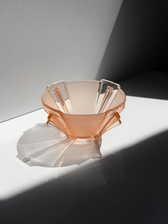Bol en verre Stölzle Art Déco Rosalin no. 19250, Heřmanova Huť, années 1930 – Objets déco, Glass (photo 4 of 5)