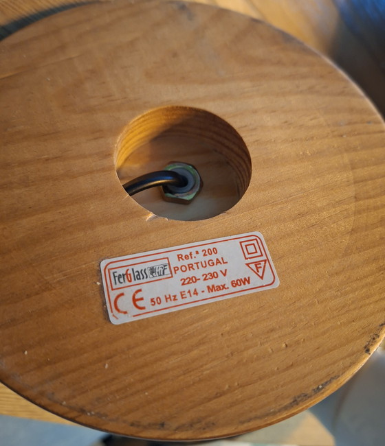 Image 1 of Lampe de table en verre coloré soufflé à la bouche, en forme de goutte