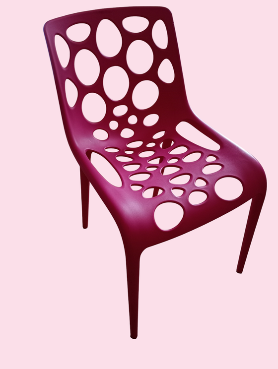 Image 1 of Set van 2 Calligaris Hero Stoelen - Fuchsia Kleur