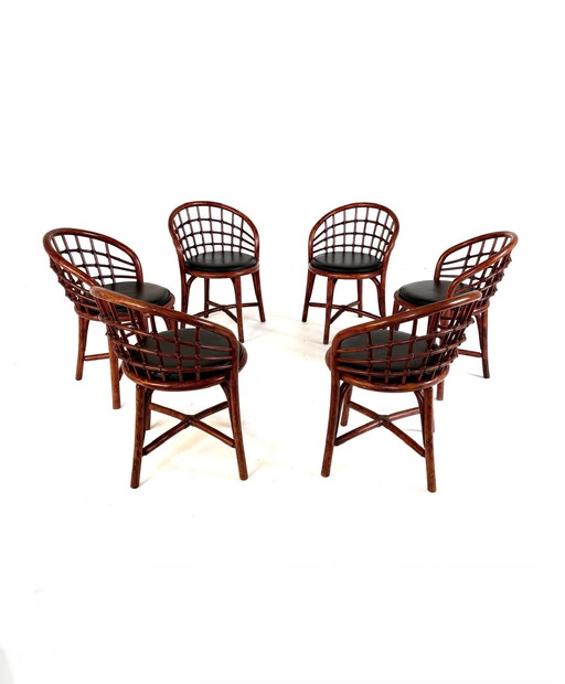 6 sillas de comedor vintage Manou de los años 60