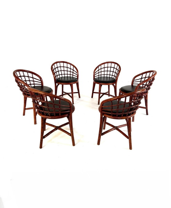 Image 1 of 6 sedie da pranzo vintage Manou anni '60