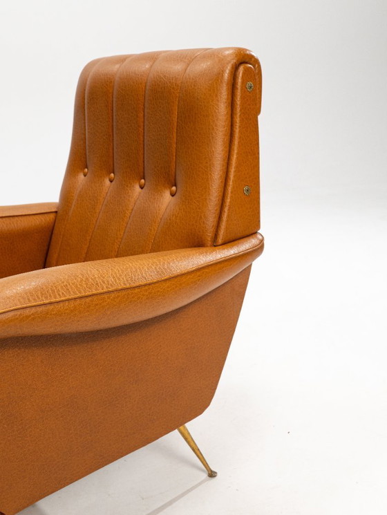 Image 1 of Italienischer Sessel im Stil von „Lady“ von Marco Zanuso für Arflex, 1950er Jahre