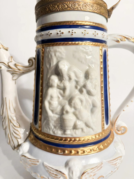 Capodimonte Porcelain Teapot, Bronze and Pure Gold, Late 19th Century – Table accessories (photo 11 of 16)