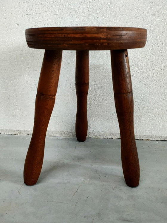 Image 1 of Tavolino laterale vintage a 3 gambe, tavolino per piante