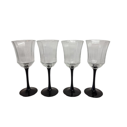Vintage white wine glasses