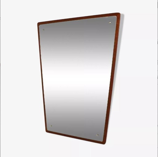 Scandinavische teakhouten spiegel Zweden 1960, 72x38cm