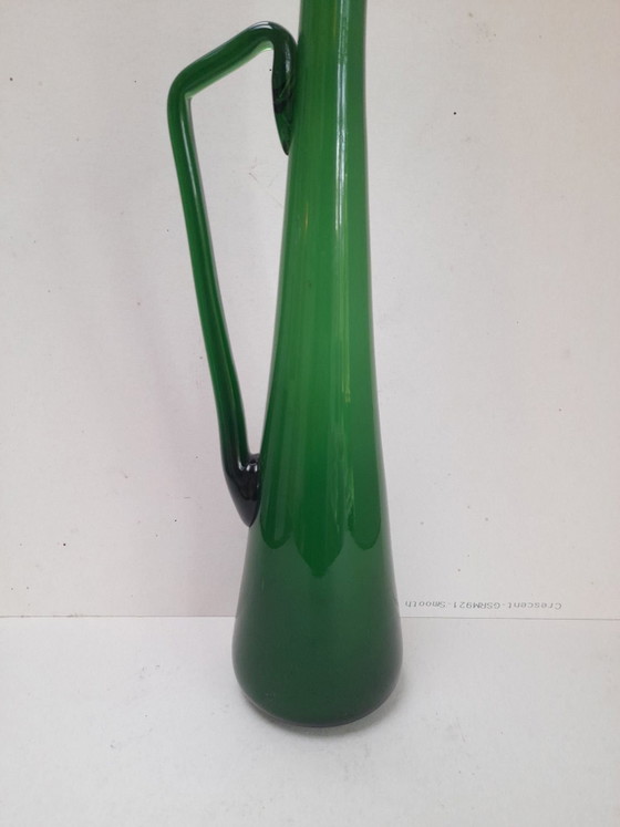 Très grande carafe décorative en opaline verte, Vases (photo 2 sur 5)