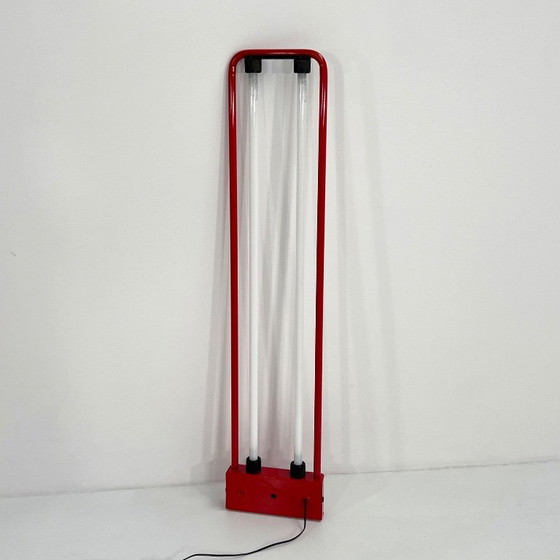 Image 1 of Red Double Neon Lamp by Gian N. Gigante for Zerbetto, 1980s