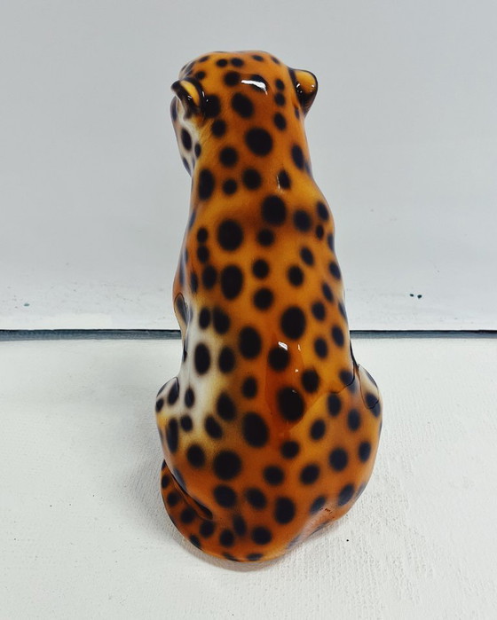 Image 1 of Statua di leopardo in ceramica
