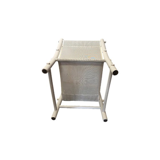 Vintage Wit Gelakte PVC Buis Lounge Tuinstoel, Jaren 70 – Kuipstoelen, Other (photo 6 of 7)