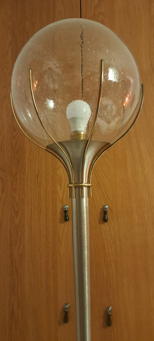 Brass & Glass Floor Lamp by Angelo Brotto for Esperia, Italy, 1960s | Mid-Century Modern Design