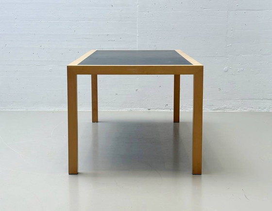 Image 1 of Dining table with linoleum surface and light solid wood frame, 1970s