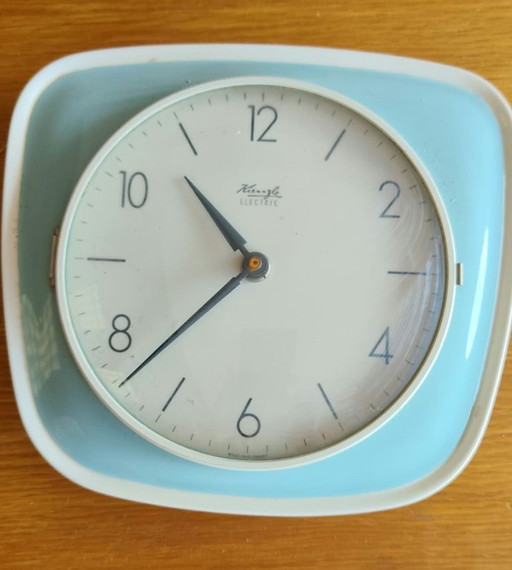 Vintage Duitse Kienzle Electric keramische wandklok