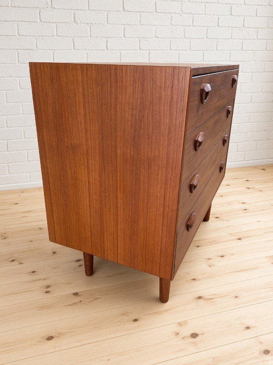 Mobile bar in teak di Kai Kristiansen per Feldballes, anni '60, FM Møbler, Cassettiere, Legno, Marrone (foto 5 di 8)