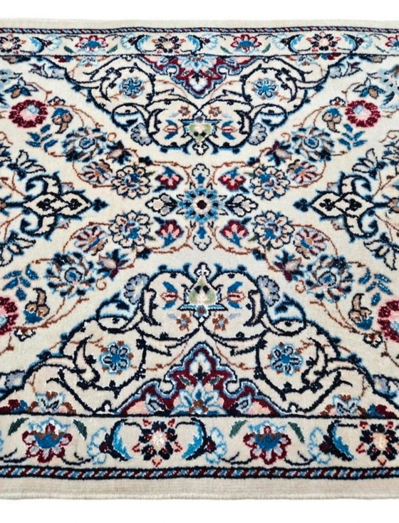 Image 1 of Hand-knotted Persian wool Nain rug runner Fine 60x193cm