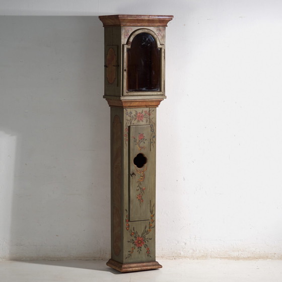 Boîtier d'horloge de parquet ancien en pin peint – Europe Centrale, circa 1850 – Pendules, Iron, Glass (photo 8 of 40)