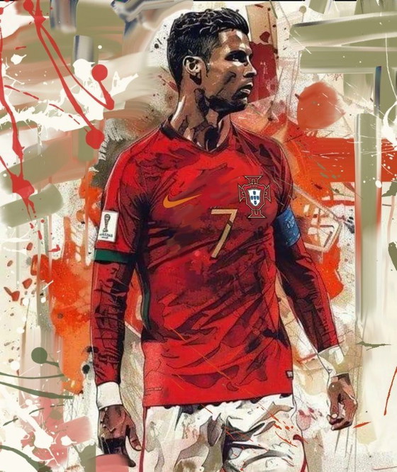 Image 1 of Alberto RICARDO - Cristiano Ronaldo 2 - Lienzo de artista