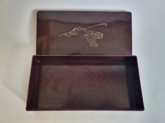 Image 1 of Scatola porta guanti in bachelite Mouson - Art Déco - Frusta e guanti da equitazione - Oggetto da collezione raro, circa 24 cm